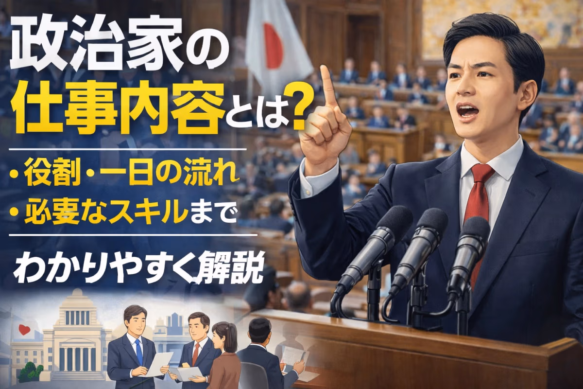 政治家の仕事内容とは？役割・一日の流れ・必要なスキルまでわかりやすく解説
